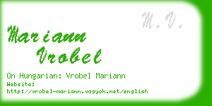 mariann vrobel business card